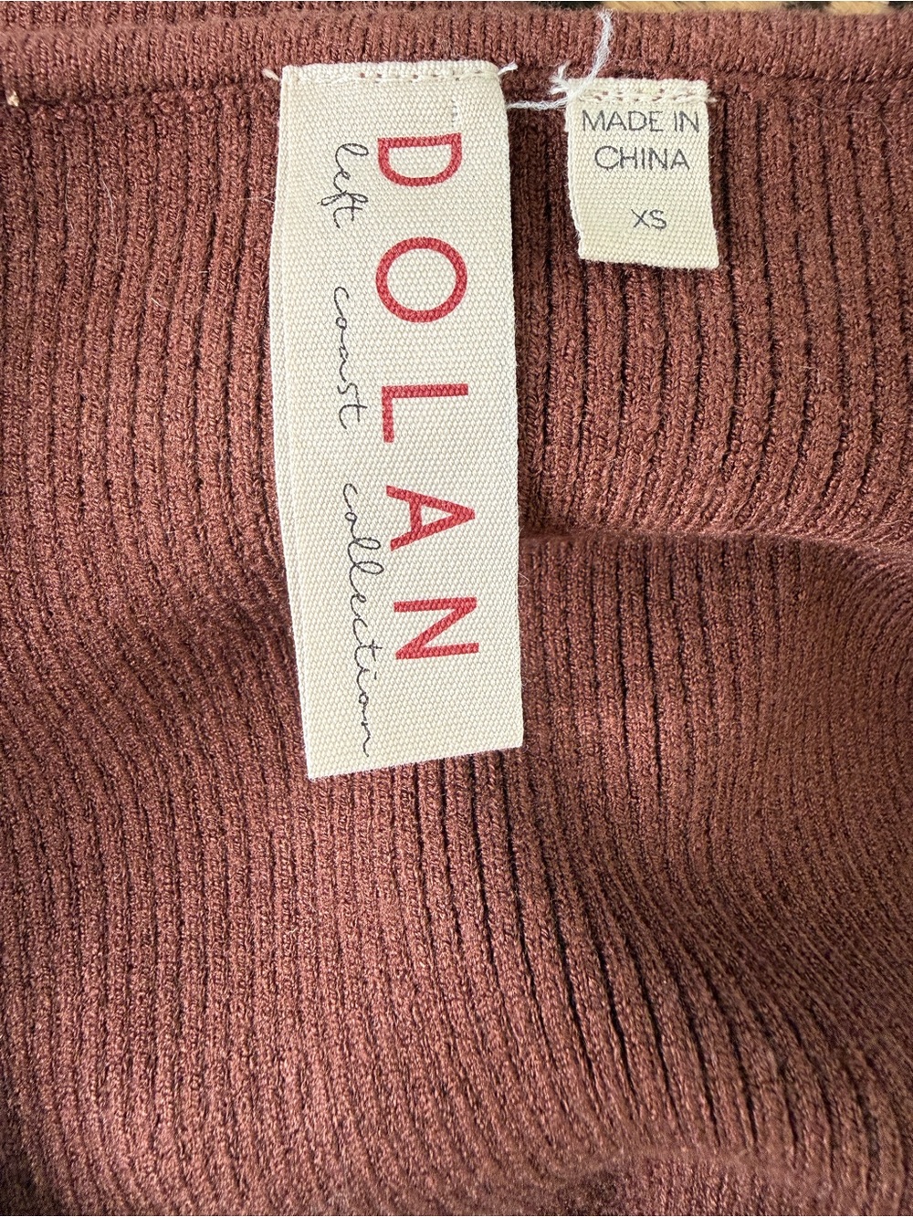 dolan Ribbed Knit Top in Deep Rust - Picture 3 of 3